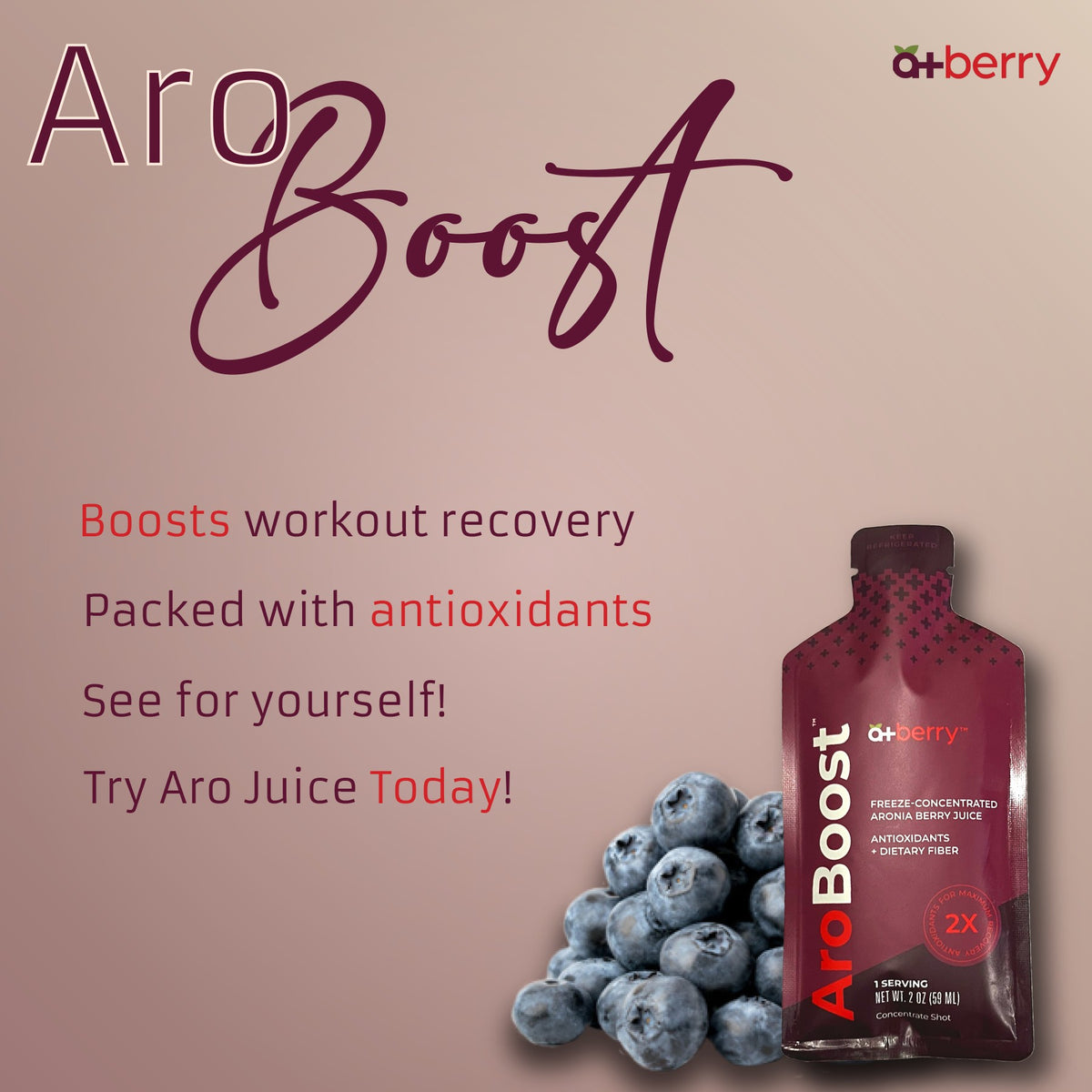 AroBoost, All Natural Super Fruit Sports and Post-Workout Recovery